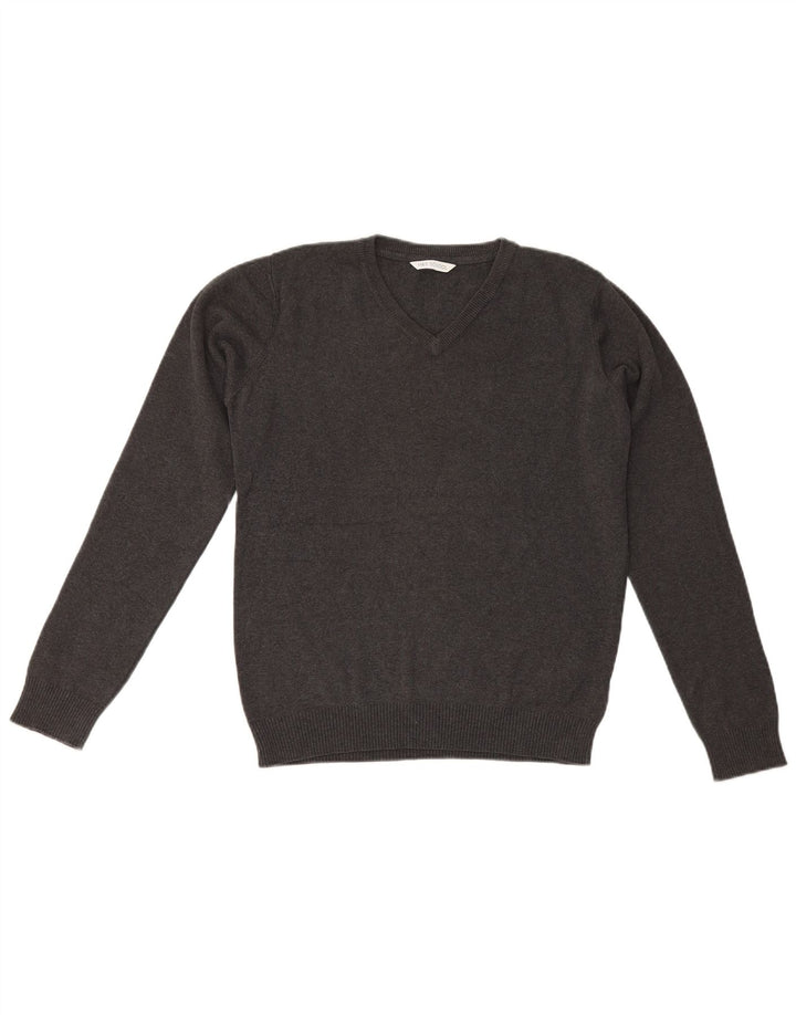 Maglione Marks & Spencer da bambino con scollo a V 13-14 anni in cotone grigio