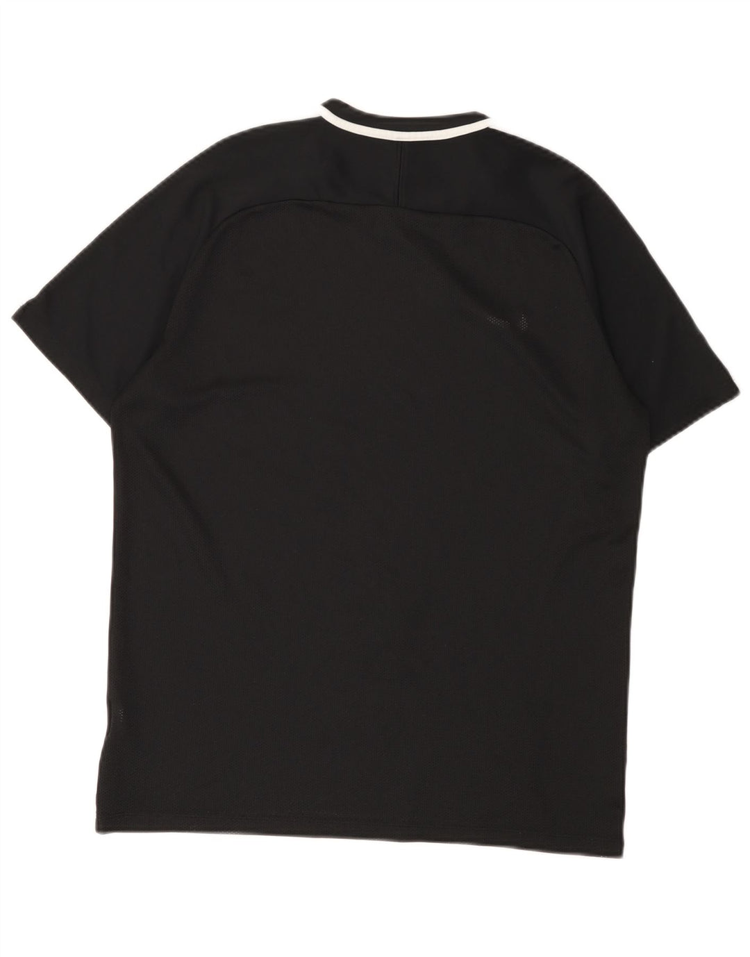 NIKE T-shirt Dri Fit da donna Top UK 16 Large Nero Colourblock Poliestere