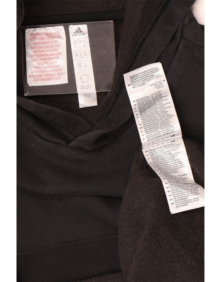 Felpa con cappuccio ADIDAS per ragazzi 13-14 anni in cotone nero