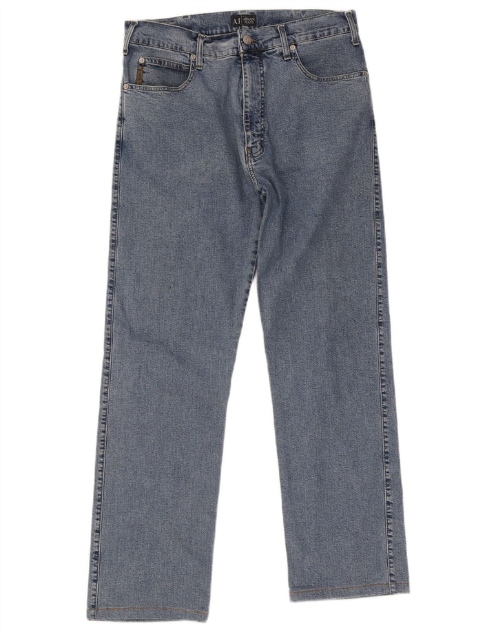 Jeans dritti da uomo Armani W34 L29 cotone blu