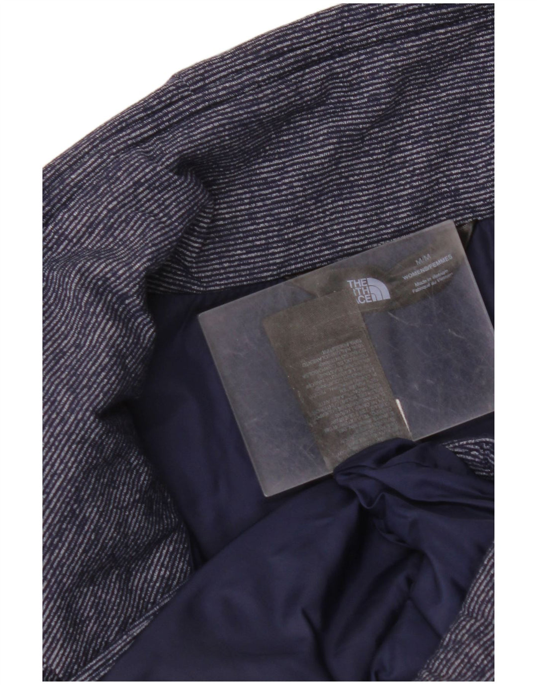 THE NORTH FACE Gilet imbottito da donna UK 14 medio blu navy gessato