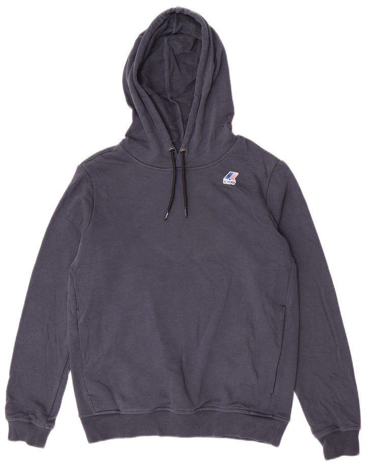 Maglione con cappuccio da uomo K-Way piccolo in cotone blu navy