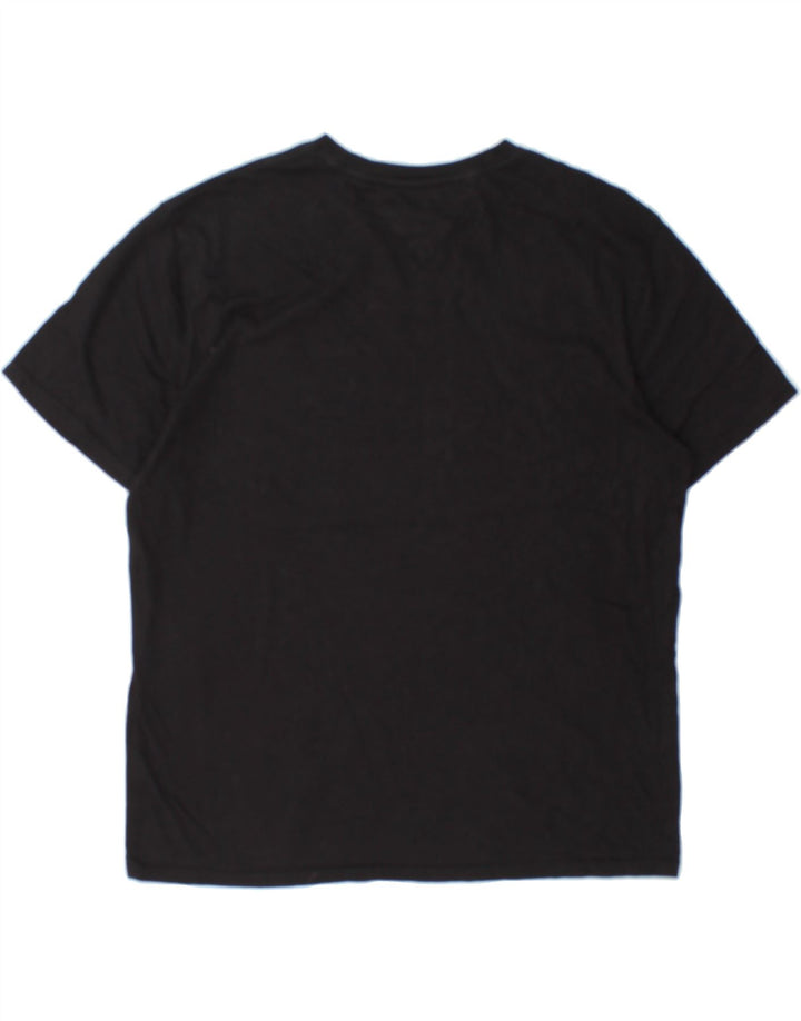 TOMMY HILFIGER Mens T-Shirt Top Large Black Cotton Vintage Tommy Hilfiger and Second-Hand Tommy Hilfiger from Messina Hembry 