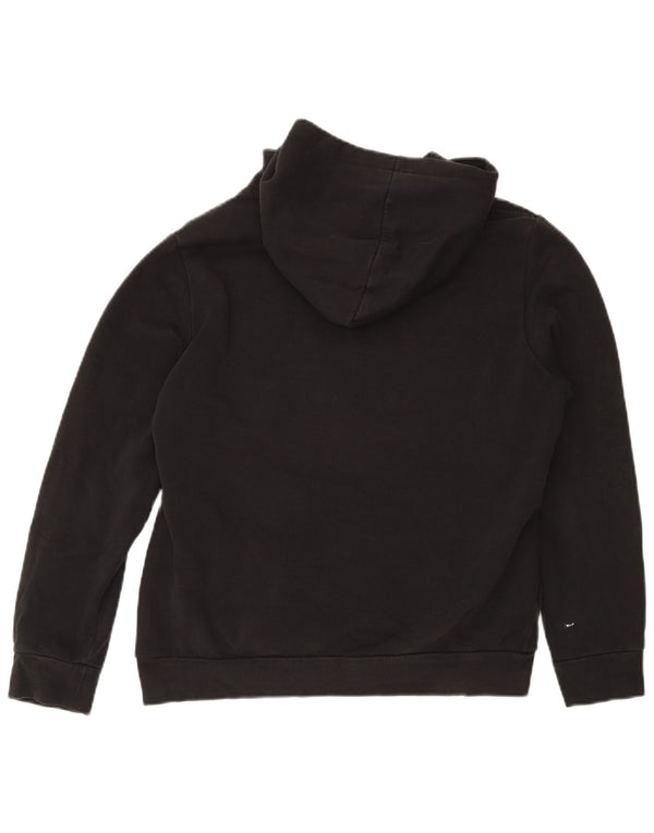 Felpa con cappuccio grafica da donna Adidas UK 16/18 grande cotone nero