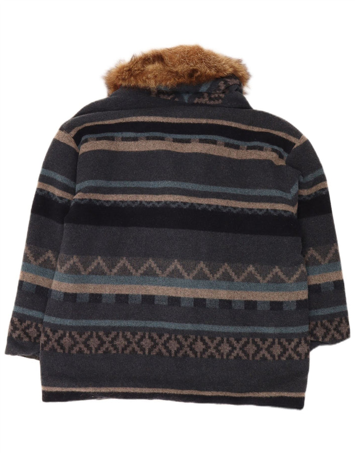 Montgomery da donna INSIEME UK 16 Azteco a righe multicolori medio