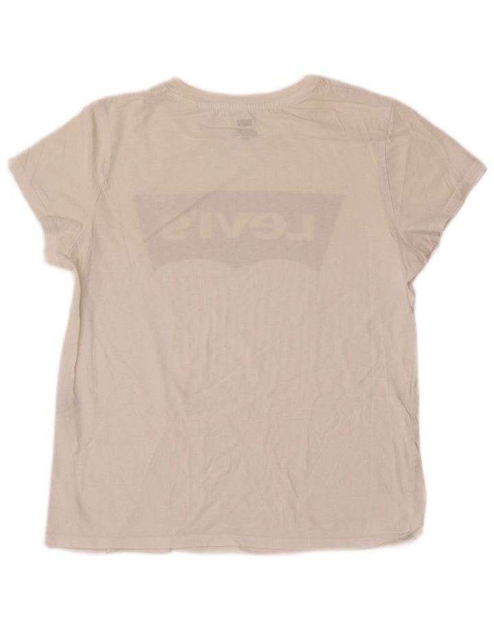 T-shirt grafica da donna Levi's Top UK 10 piccola bianca
