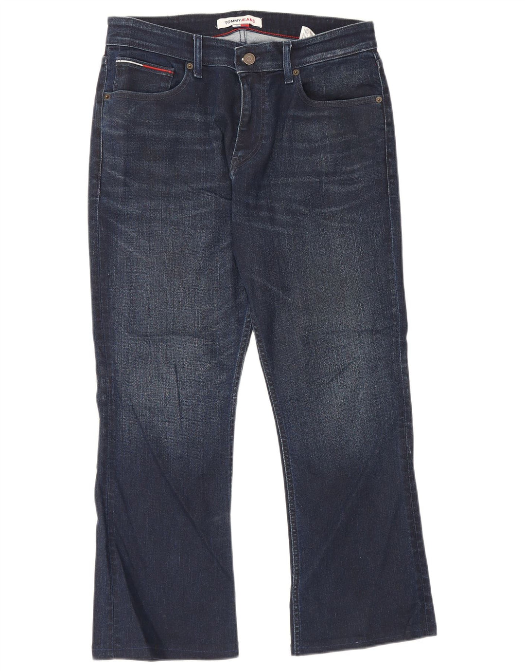 Tommy Hilfiger Uomo Ryan Regular Bootcut Jeans W32 L27 Blu Cotone