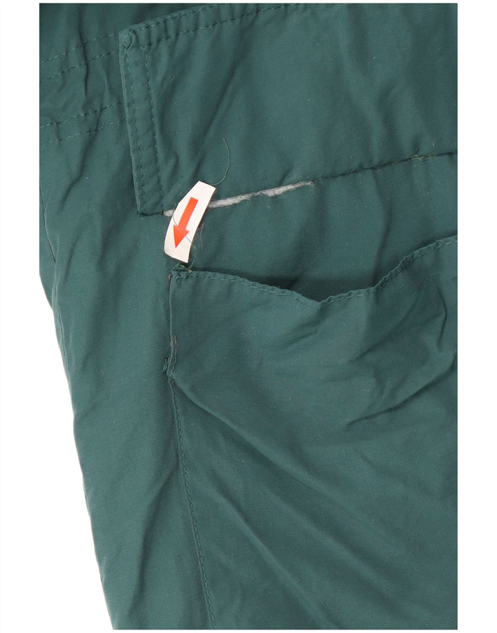 Giacca parka con cappuccio da donna vintage UK 16 grande verde