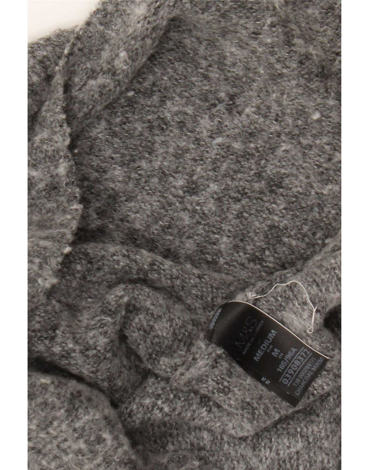 Maglione maglione a collo alto da donna Marks & Spencer UK 14 Grigio medio chiazzato