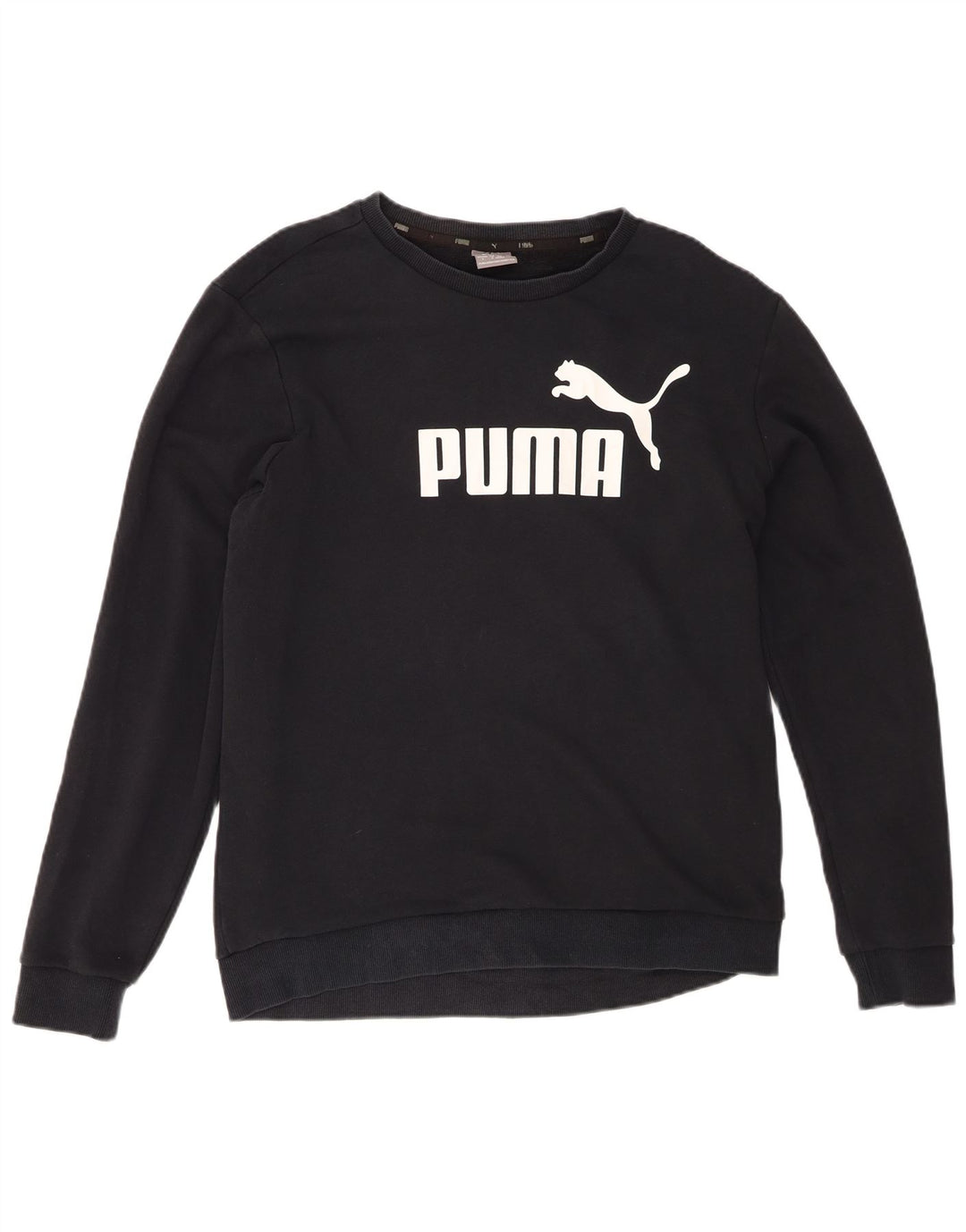 PUMA Mens Graphic Sweatshirt Jumper Large Black Cotton