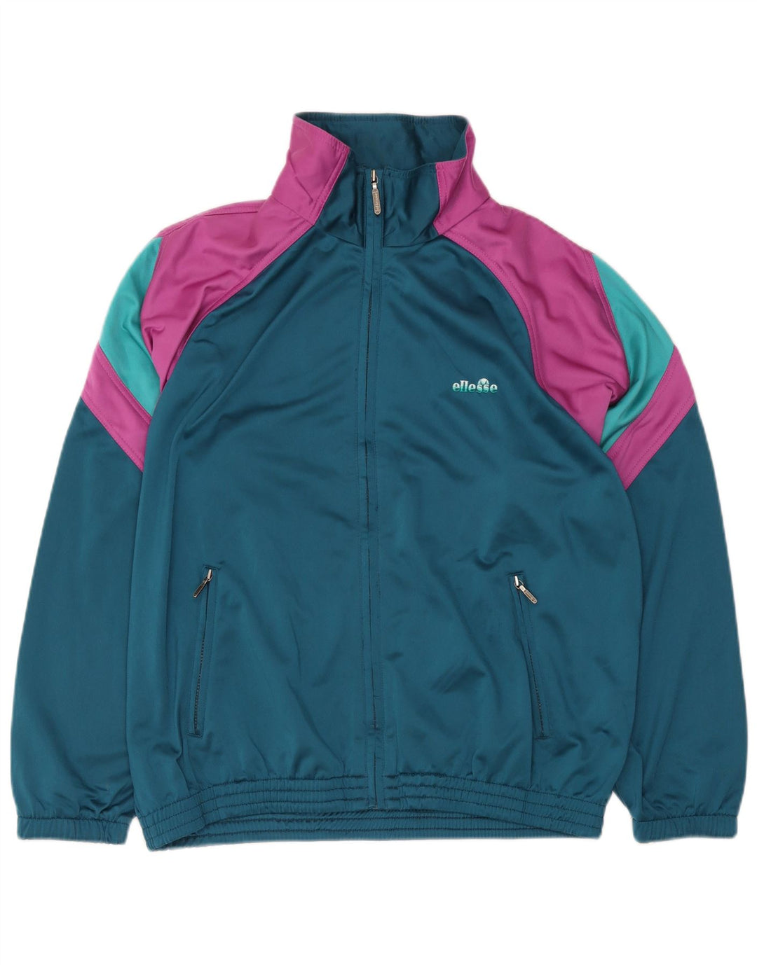 Giacca da ginnastica da uomo Ellesse, grande, in poliestere color block blu