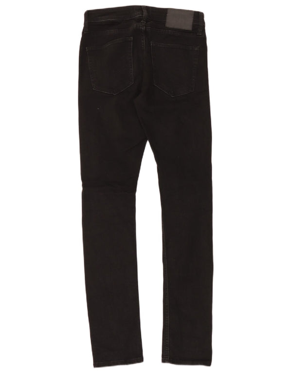 Jack & Jones Uomo GLENN Jeans slim effetto consumato W28 L32 cotone nero