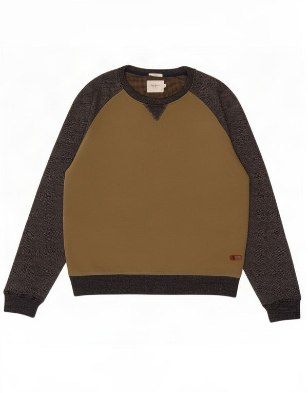 PEPE Jeans Felpa da uomo con vestibilità regolare, maglione piccolo color kaki