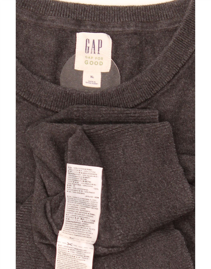 Maglione maglione girocollo da uomo GAP XL in cotone grigio