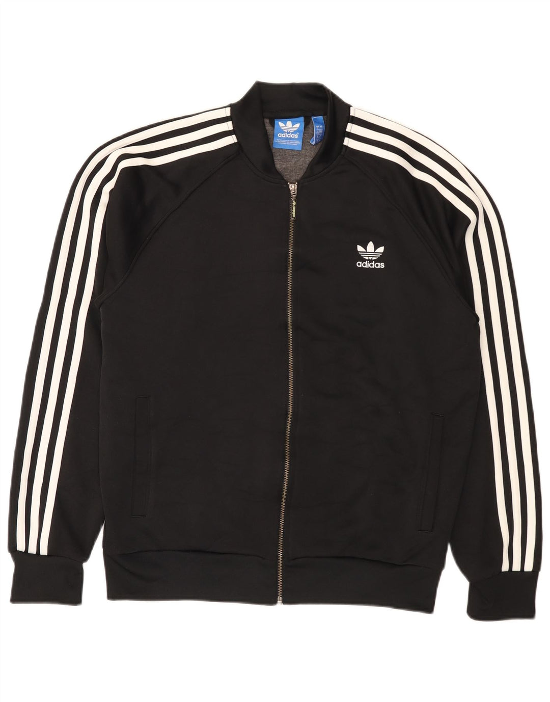 Giacca da ginnastica da uomo Adidas Large nera in poliestere