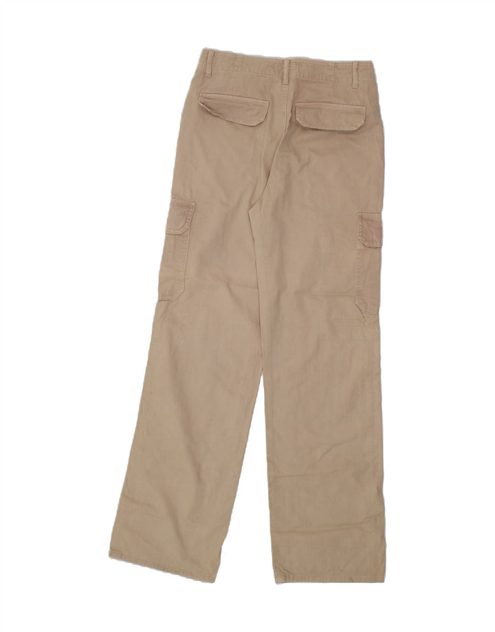 ZARA Womens Straight Cargo Trousers EU 38 Medium W28 L32 Beige Cotton Vintage Zara and Second-Hand Zara from Messina Hembry 