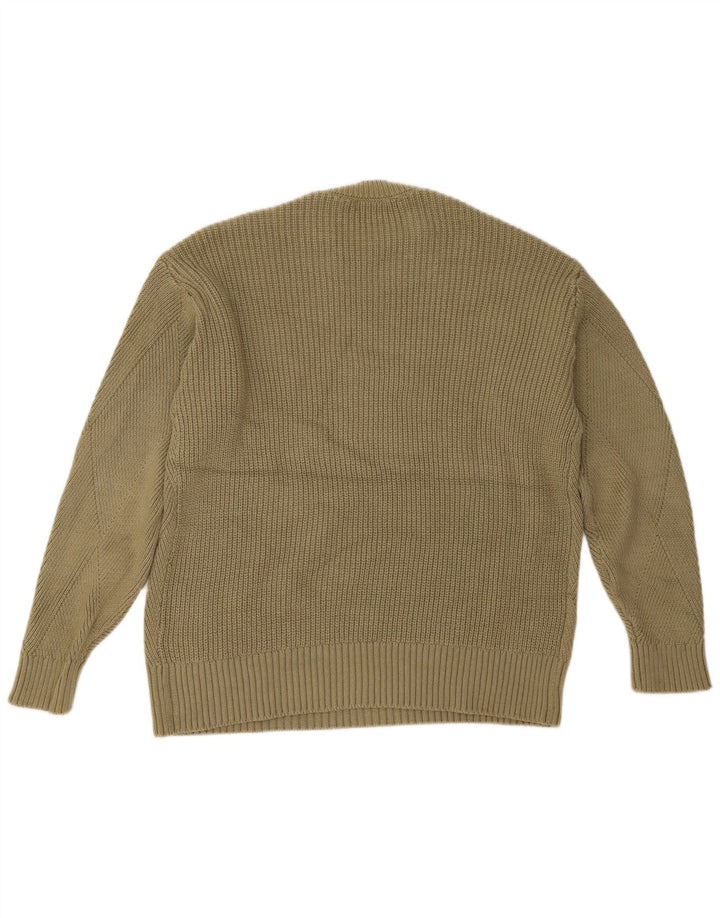 Maglione maglione girocollo da donna Marks & Spencer UK 14 medio cachi