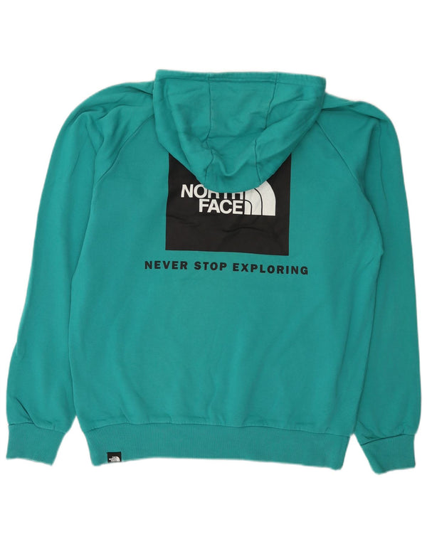 Felpa con cappuccio grafica da uomo The North Face grande in cotone turchese