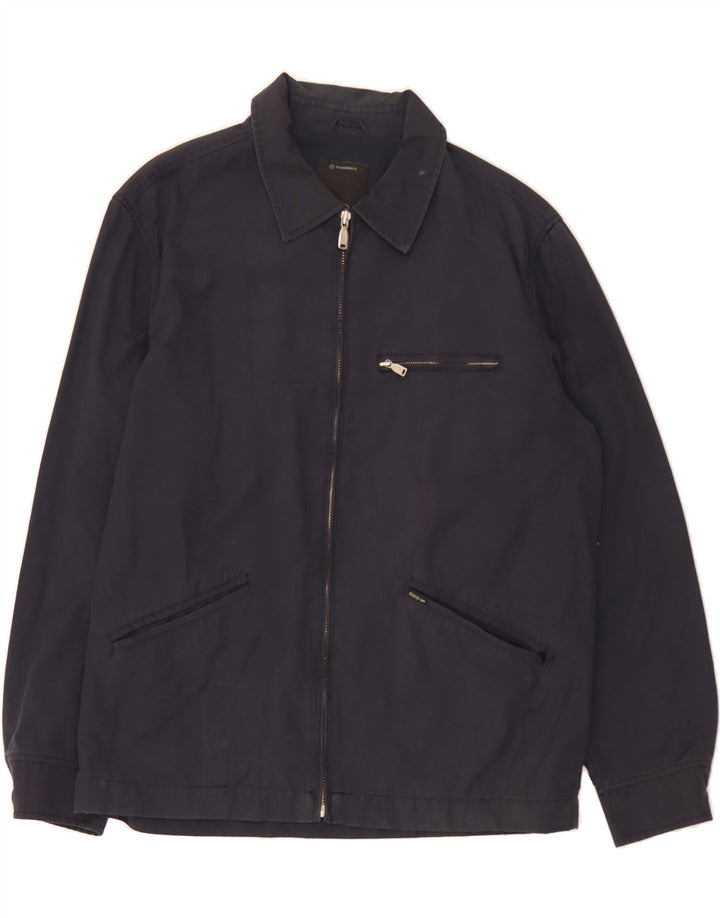 GAS Mens Bomber Jacket UK 42 XL Navy Blue Vintage Gas and Second-Hand Gas from Messina Hembry 