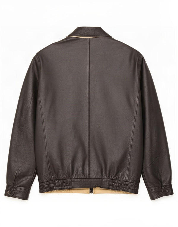 Giacca in pelle da uomo Vagrant IT 52 XL Nera