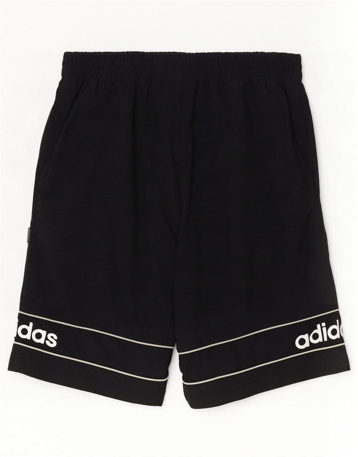 Pantaloncini casual grafici da uomo Adidas W32 poliestere nero medio