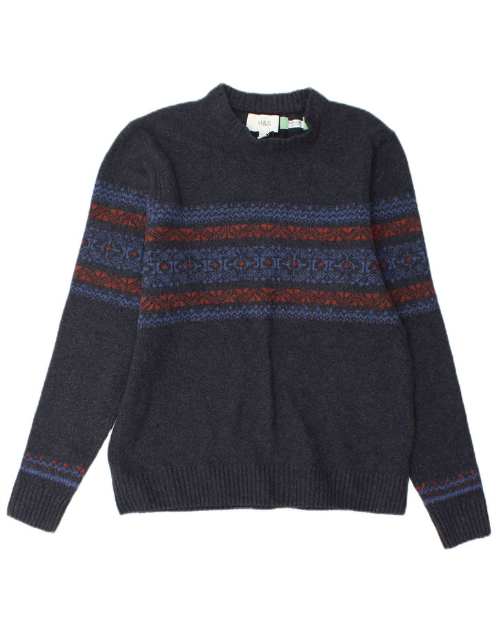 Maglione maglione girocollo da ragazzo Marks & Spencer 13-14 anni piccolo grigio
