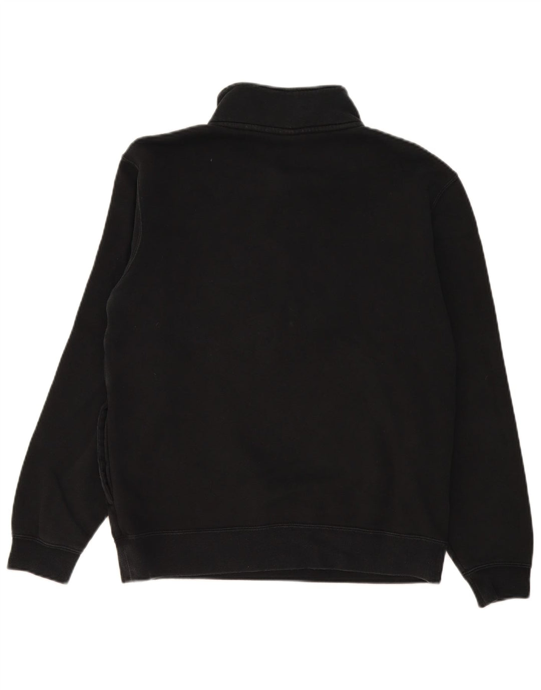 Felpa Nike da uomo con zip e collo, in cotone nero medio