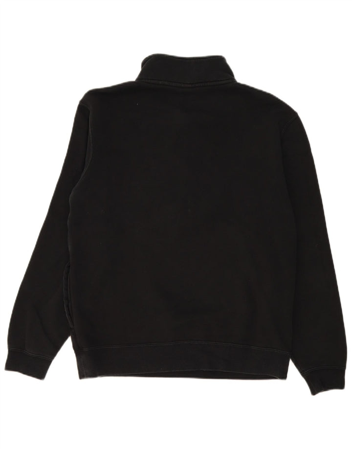Felpa Nike da uomo con zip e collo, in cotone nero medio