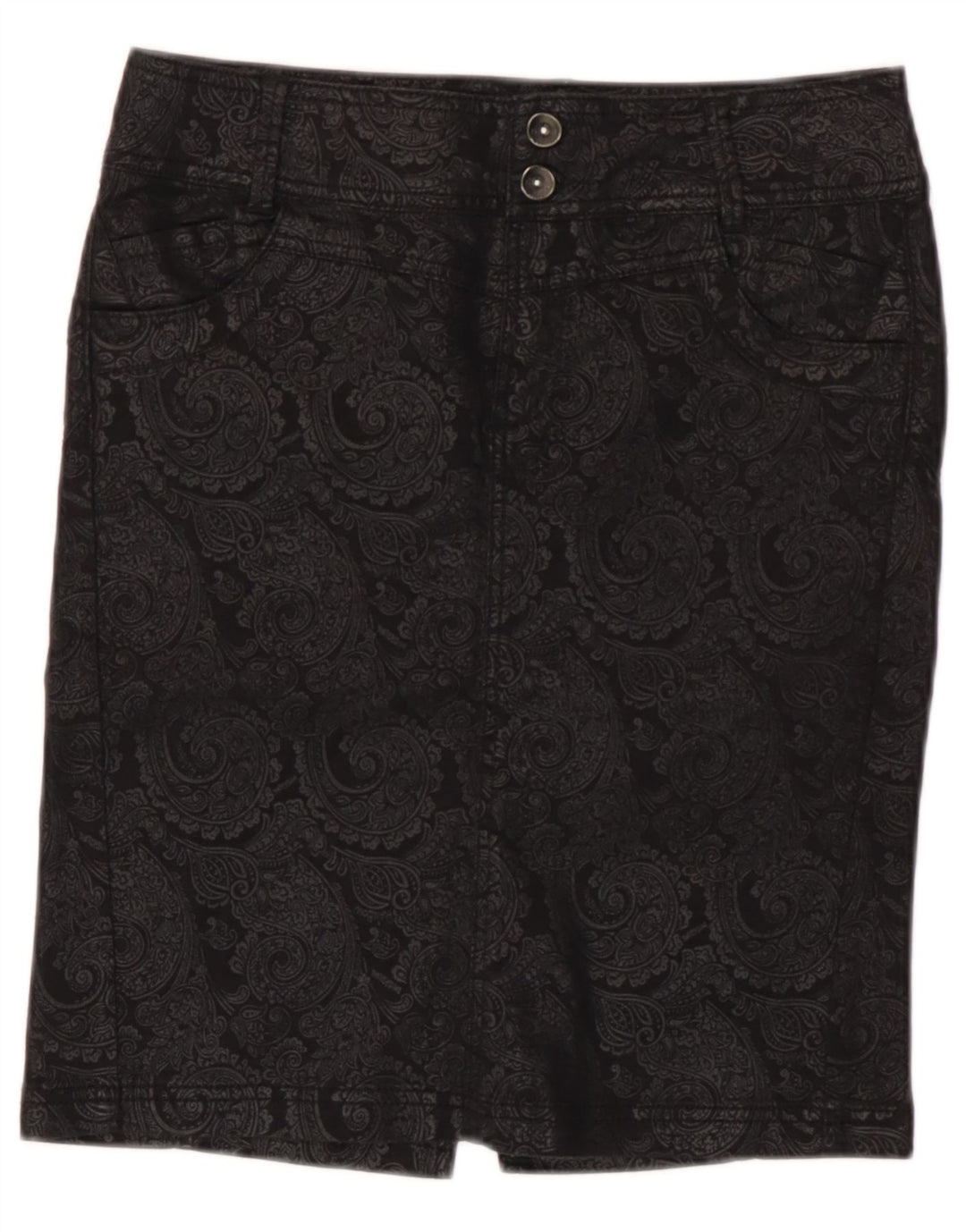 Gonna a tubino da donna Desigual EU 38 Media W28 Nero Paisley