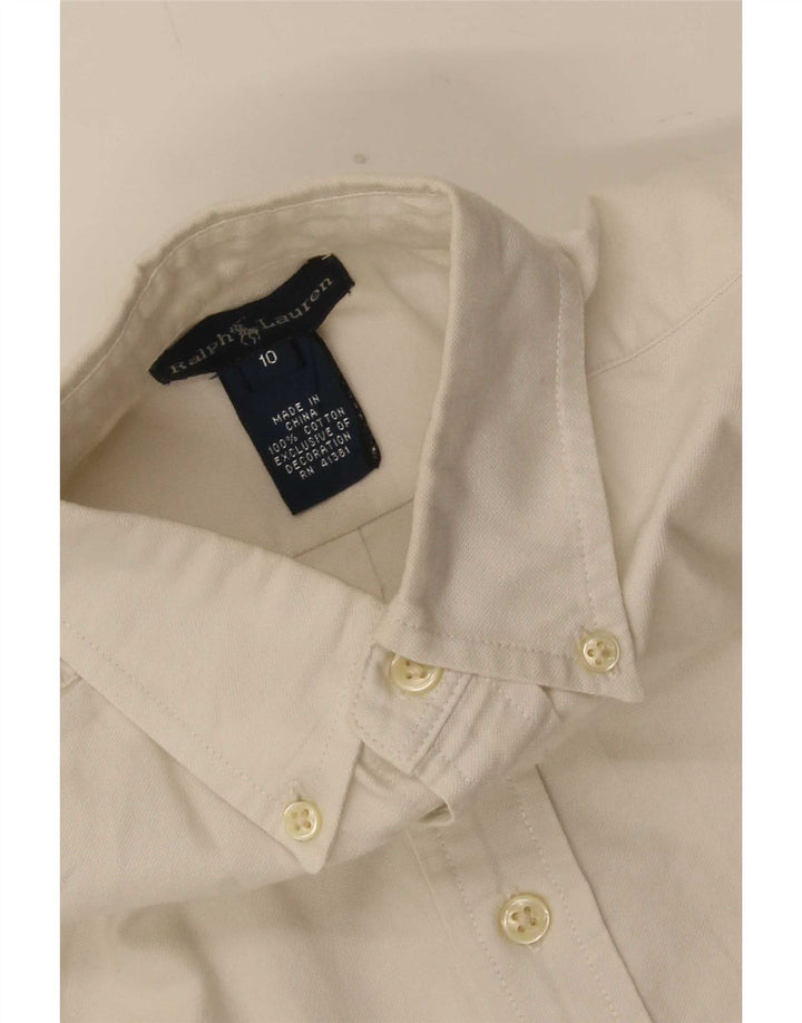 Camicia Ralph Lauren per ragazzi 9-10 anni in cotone bianco