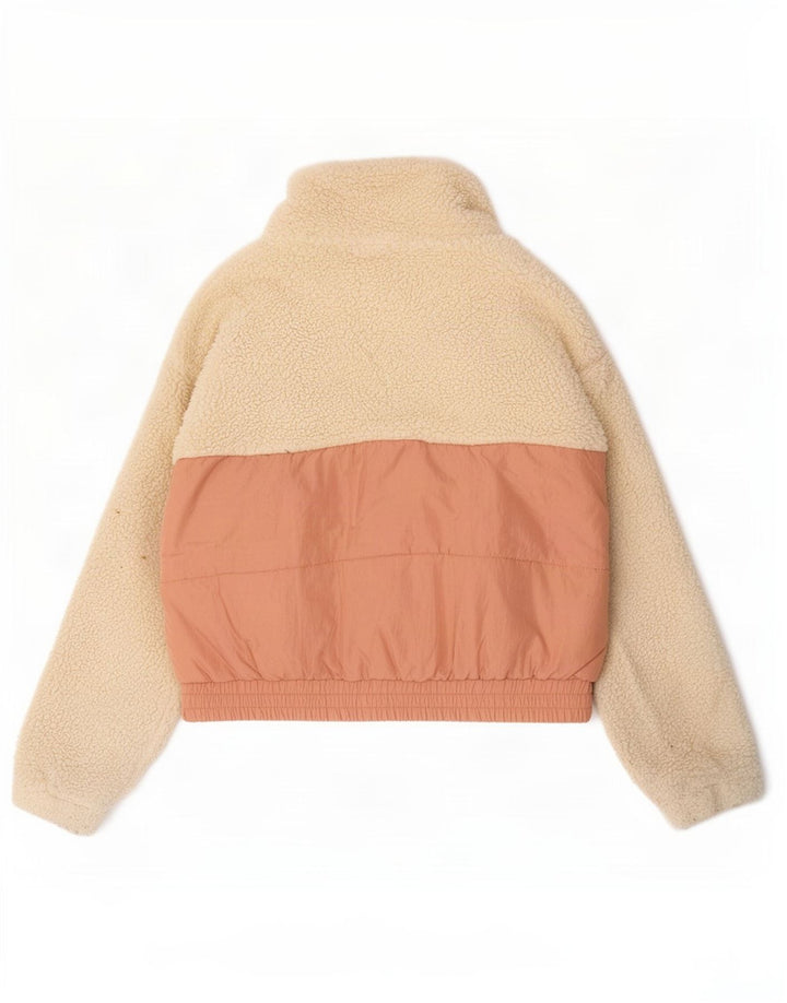 Giacca in pile oversize da donna Fila UK 10 Small Off White Colourblock