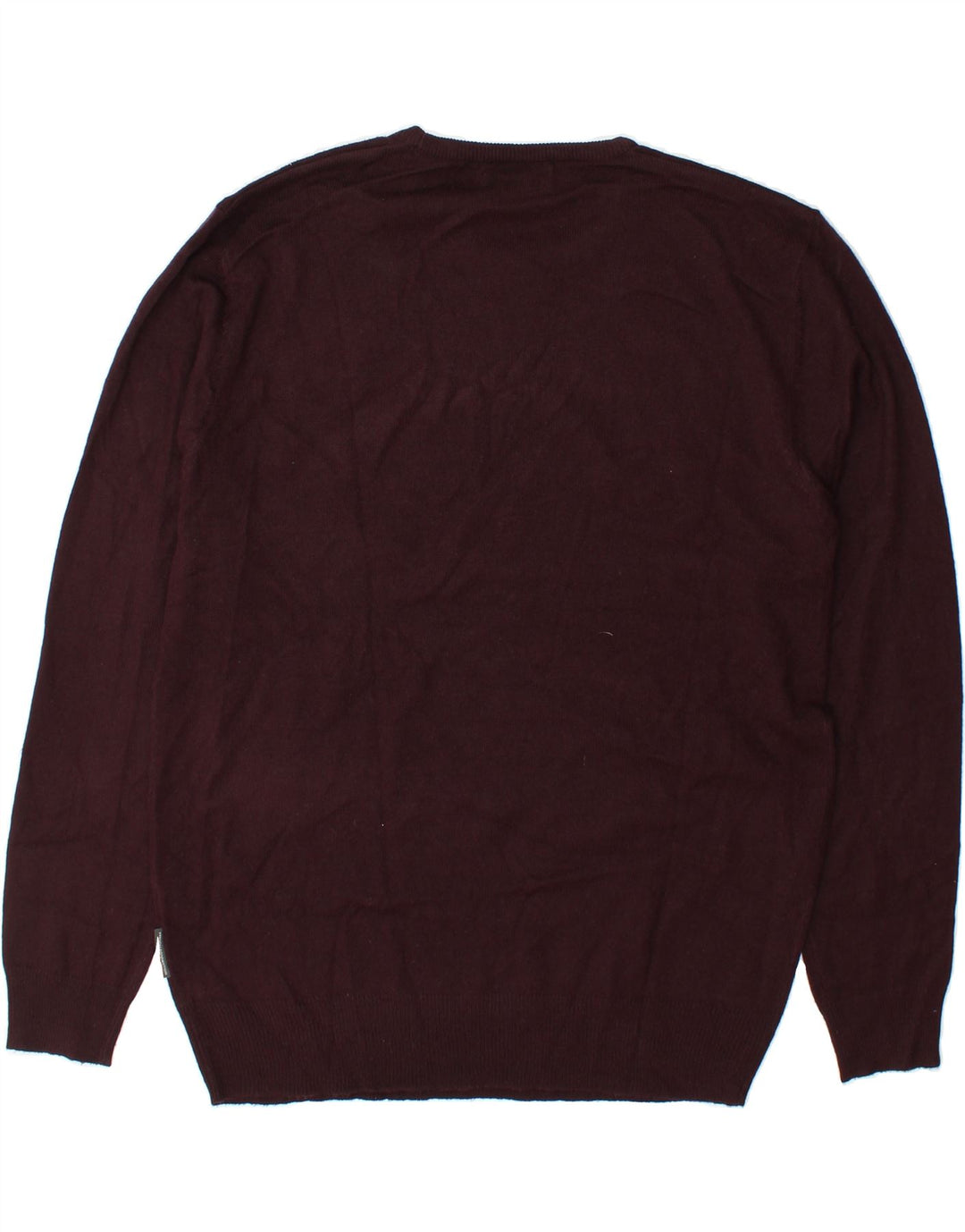 FRENCH CONNECTION Mens Crew Neck Jumper Sweater Large Burgundy Acrylic Vintage French Connection and Second-Hand French Connection from Messina Hembry 