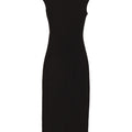 Abito lungo senza maniche ZARA da donna UK 10 piccolo nero in poliammide