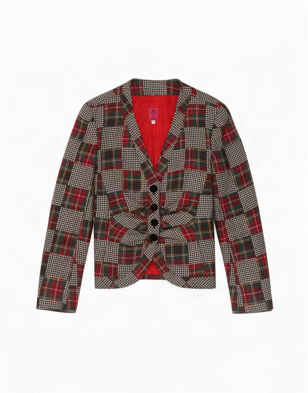 Giacca Blazer a 4 Bottoni da Donna Ungaro IT 42 Patchwork Medio Multicolore