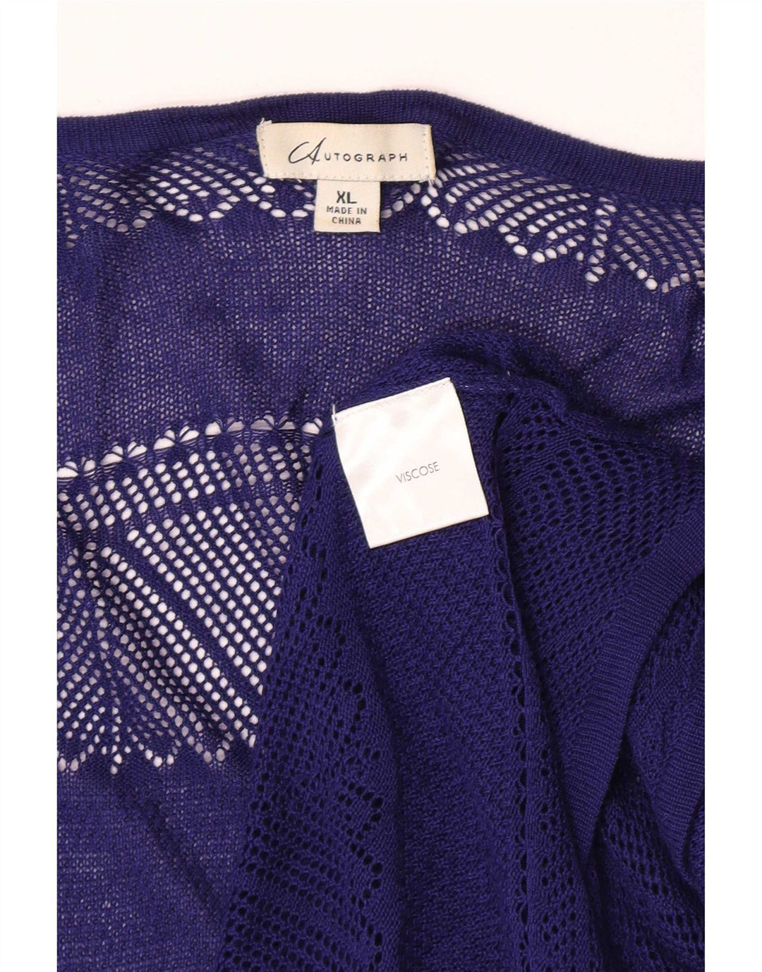 Top cardigan trasparente autografo da donna Marks & Spencer UK 18 XL blu