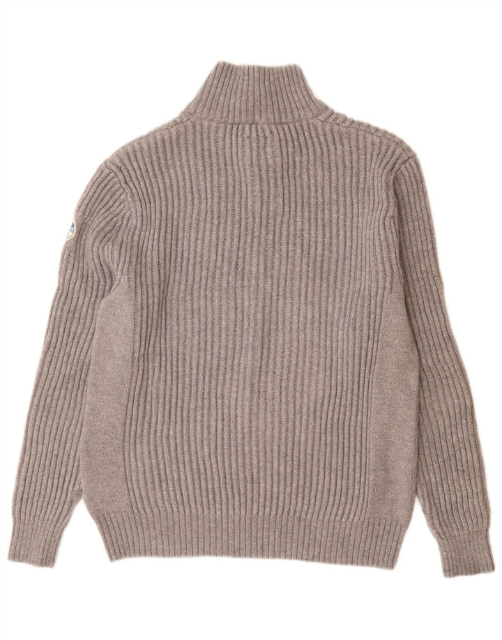 Maglione da uomo North Sails con bottoni e collo XL in cotone grigio