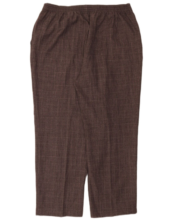 Pantaloni corti affusolati Marks & Spencer da donna W34 L26 a quadri viola