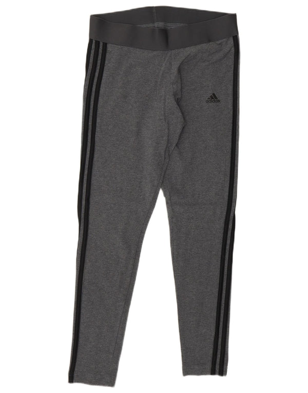 Leggings da donna ADIDAS UK 12/14 Cotone grigio medio