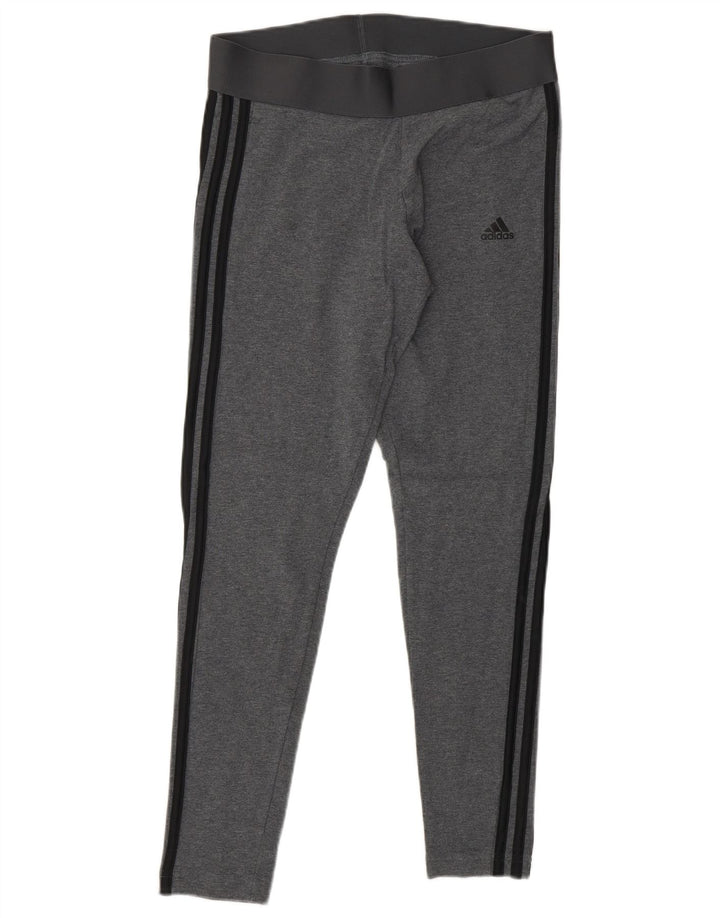 Leggings da donna ADIDAS UK 12/14 Cotone grigio medio