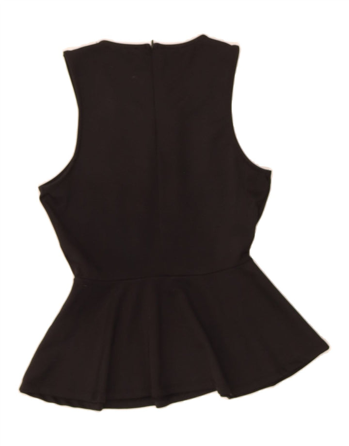 GUESS Womens Sleeveless Blouse Top UK 10 Small Black Polyester Vintage Guess and Second-Hand Guess from Messina Hembry 