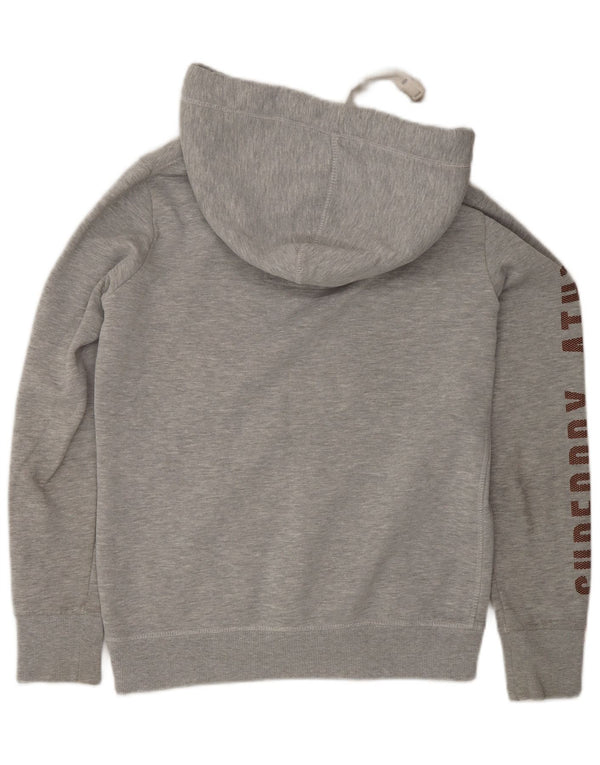 Felpa con cappuccio grafica da donna Superdry UK 10 Small Cotone grigio