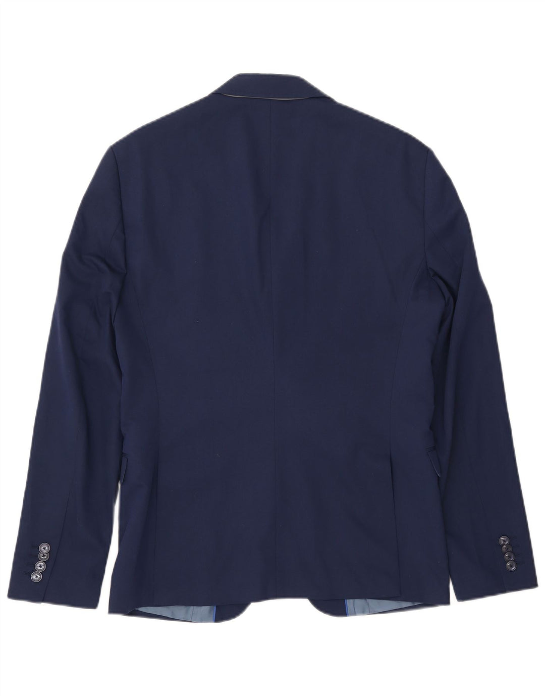 ZARA Giacca Blazer a 2 Bottoni da Uomo EU 50 Medio Blu Navy Viscosa