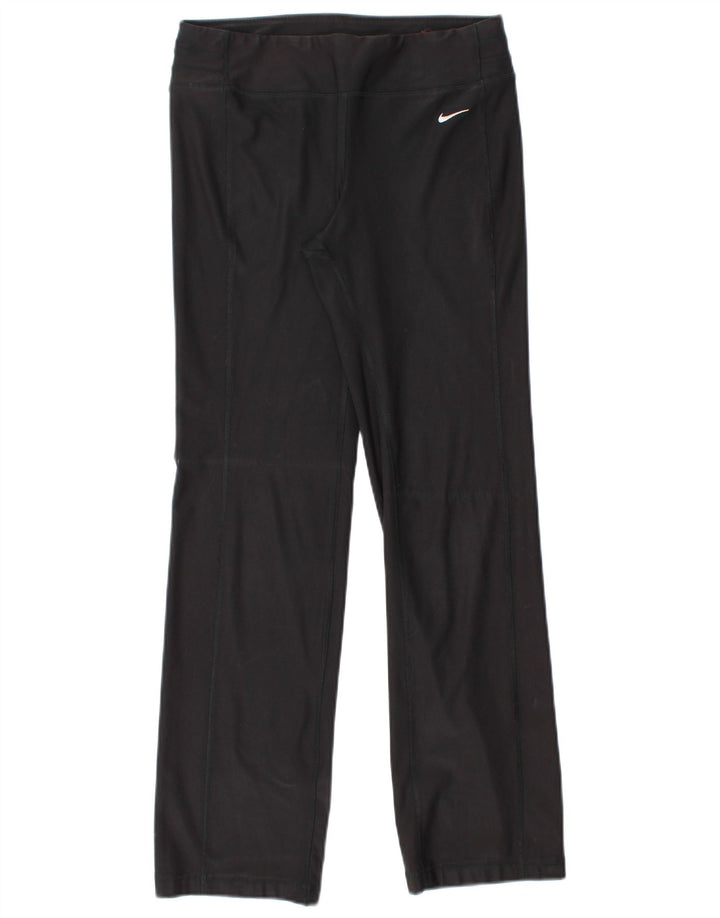 Pantaloni da tuta Nike Dri Fit da donna UK 10 Small Nero Poliestere