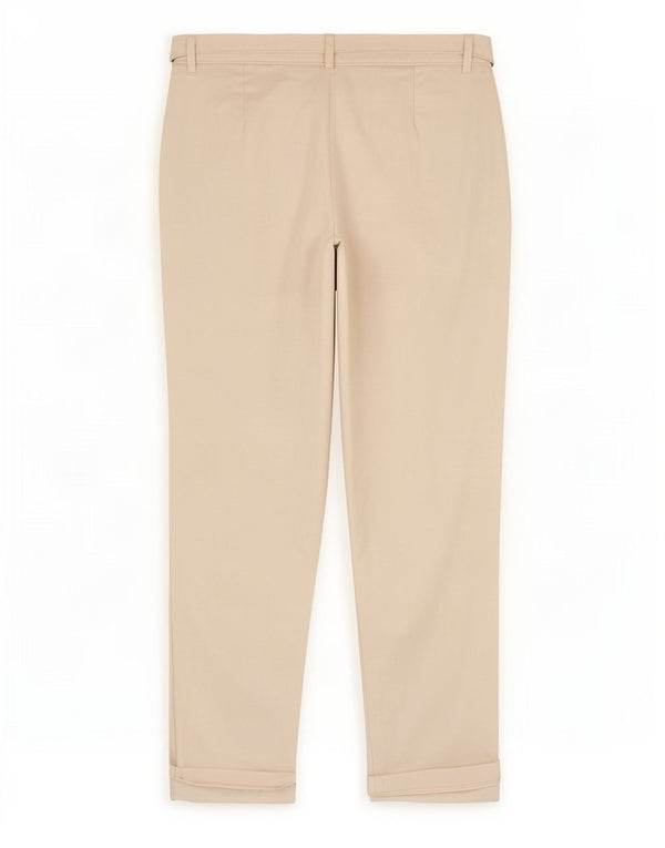 Crew Clothing Pantaloni casual affusolati da donna UK 14 Large W32 L29 Bianco