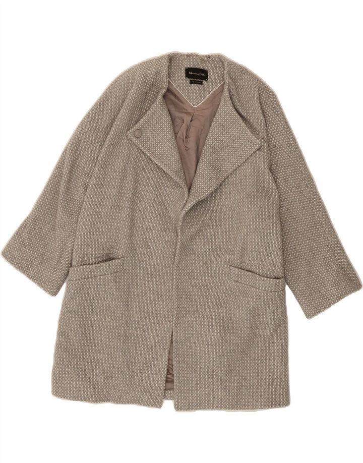 MASSIMO DUTTI Womens Overcoat UK 10 Small Grey Spotted Wool Vintage Massimo Dutti and Second-Hand Massimo Dutti from Messina Hembry 