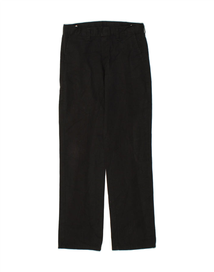DICKIES Womens Straight Chino Trousers W28 L30  Black Polyester Vintage Dickies and Second-Hand Dickies from Messina Hembry 