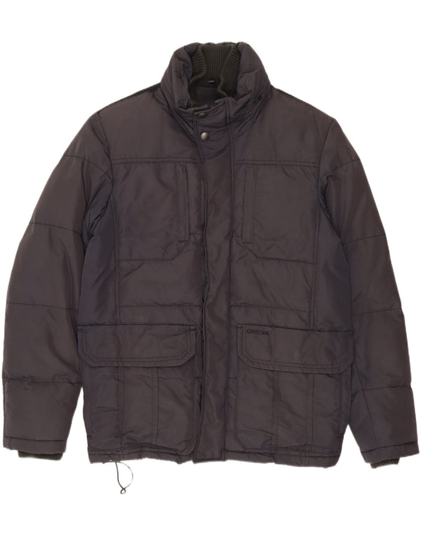 Geox Giacca imbottita con cappuccio Respira da uomo UK 36 Small Blu Navy