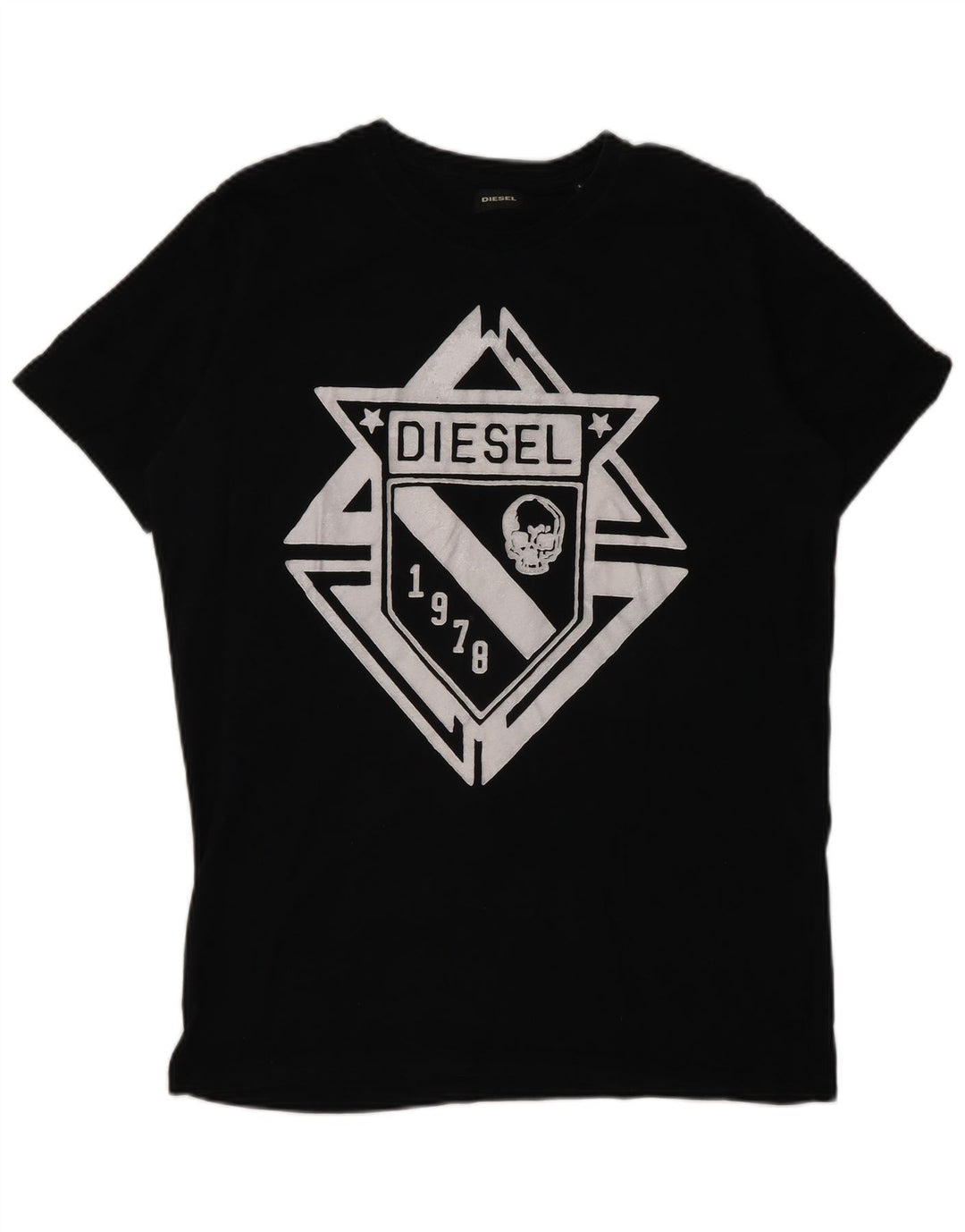 T-shirt grafica da uomo Diesel Top grande nera