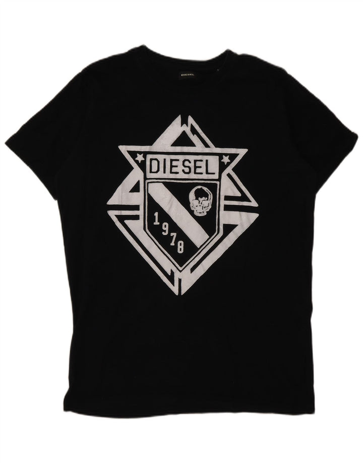 T-shirt grafica da uomo Diesel Top grande nera