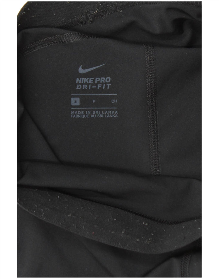 Pantaloncini sportivi NIKE Dri Fit Graphic da donna UK 8 piccoli neri